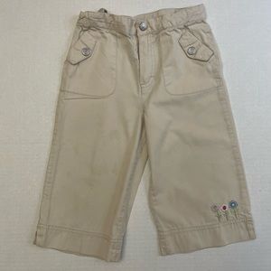 Healthtex Girl’s Capri Size 6 with Flower Embroidery and Adjustable Waist